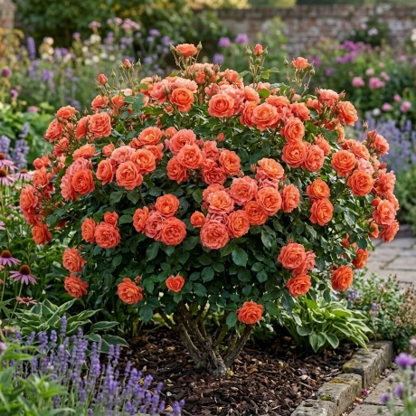 Trandafir Floribunda Orange - la Ghiveci