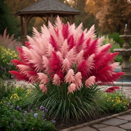 Iarbă de pampas bicolor - Flamingo Bloom