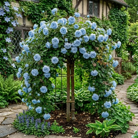 Trandafir Pomisor Plangator  Baby Blue - La Ghiveci