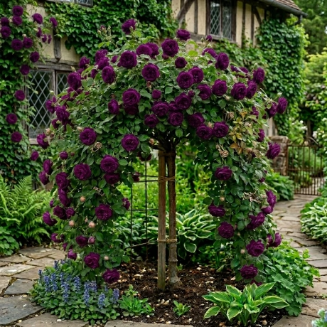 Trandafir Pomisor Plangator Mov la Ghiveci