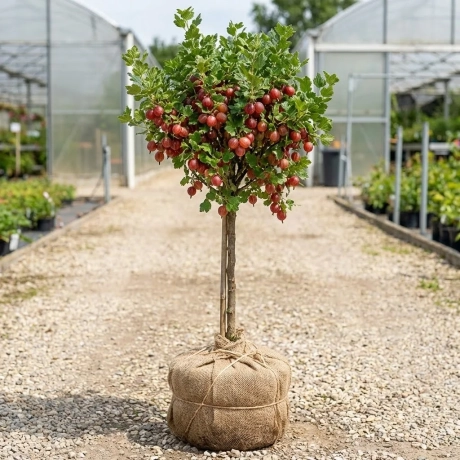 Arbust fructifer - Agris Rosu tip Pom pe Picior Anul 3 cu Radacina Impachetata