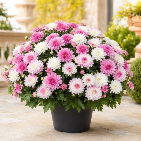 Crizantema Bicolora Pink Snow