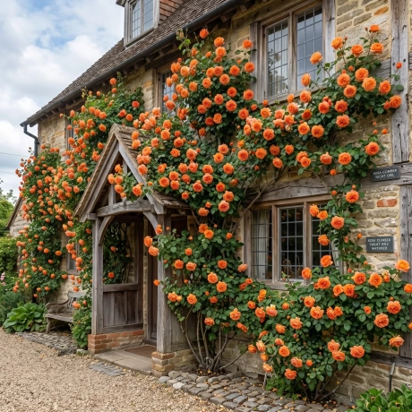 Trandafir urcator Orange - la Ghiveci