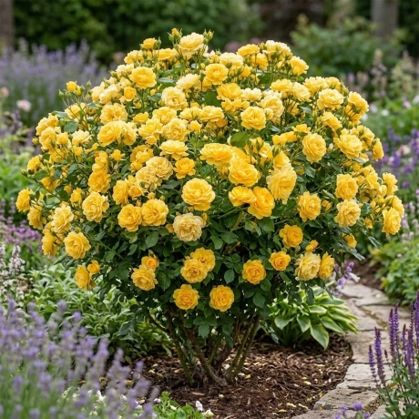 Trandafir Floribunda Yellow -la Ghiveci