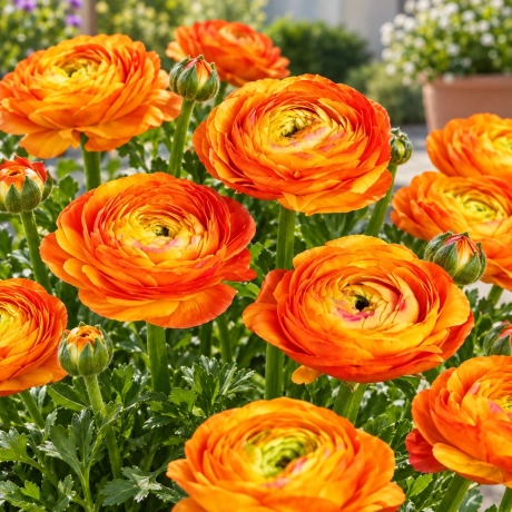 Ranunculus Picotee Orange Bicolor