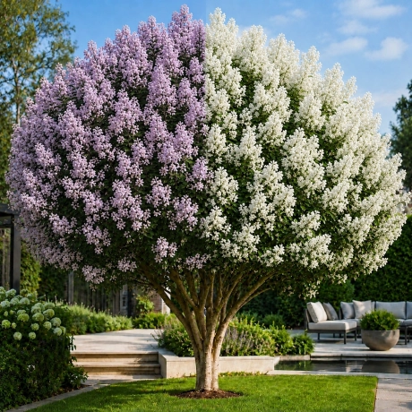 Lagerstroemia Indica - Liliacul Indian Bicolor Lila cu Alb la Ghiveci