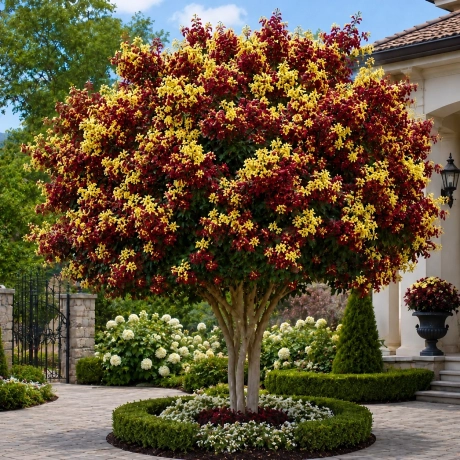 Lagerstroemia Indica - Liliacul Indian Bicolor Grena cu Galben la Ghiveci