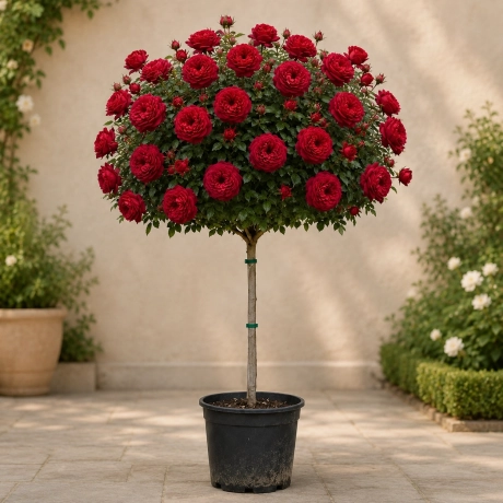 Trandafir Pomisor Scarlet la Ghiveci