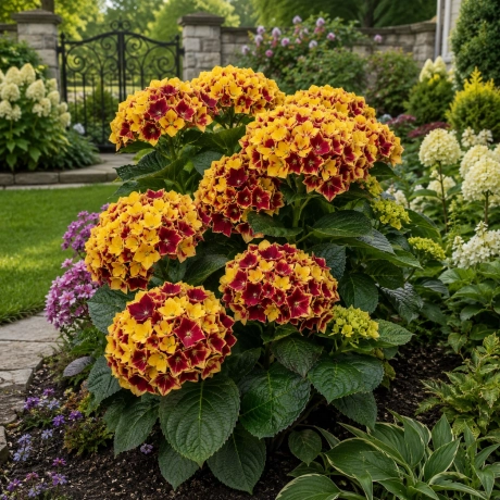 Hortensia Hydrangea Macrophylla  Bicolor  - Royal Amber