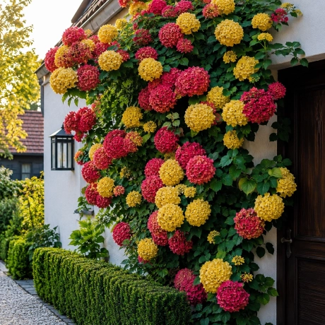 Hortensia Cataratoare Bicolora - Rosu si Galben