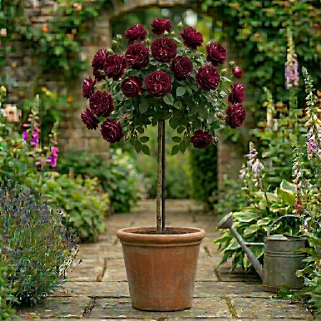 Trandafir Pomisor Nocturne Ember -  Radacina Impachetata