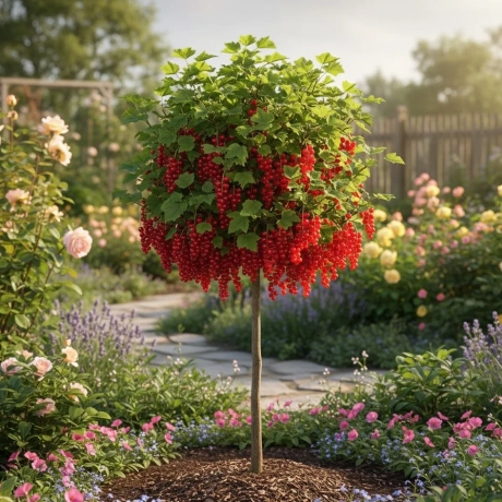 Arbust fructifer - Coacaz Rosu Tip Pom Anul 3 cu Radacina Impachetata