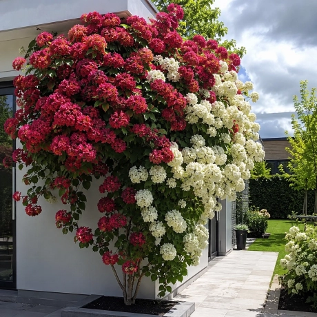 Hortensia Cataratoare Bicolora - Rosu si Alb