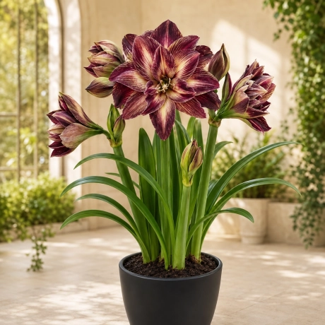 Amaryllis Imperial Burgundy Gold