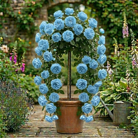 Trandafir Pomisor Curgator Baby Blue - La Ghiveci