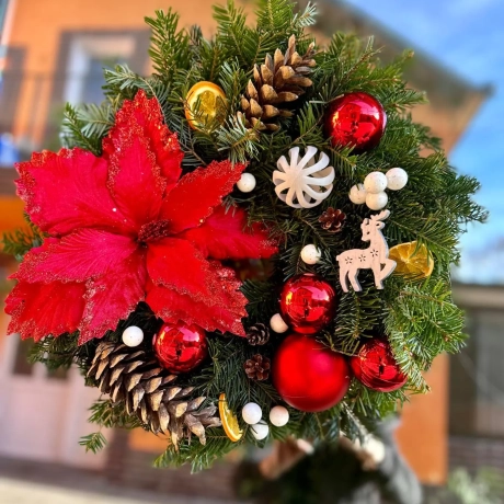 Coronite de Craciun din Brad natural-M5