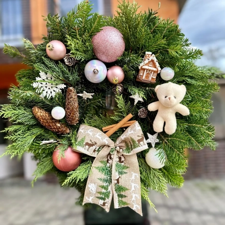 Coronite de Craciun din Brad natural-M8