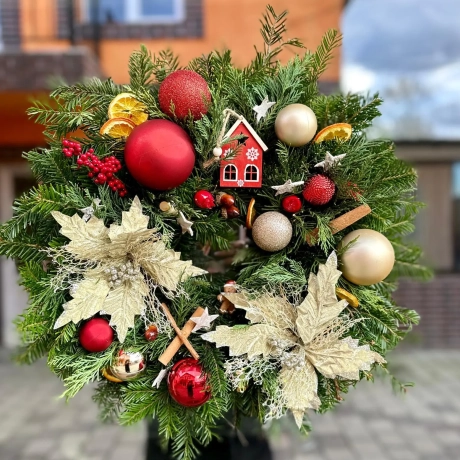 Coronite de Craciun din Brad natural-M8