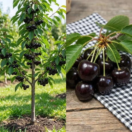 Pom Fructifer - Cires columnar Negru de Szomolya Amar - Anul 4 cu Radacina Nuda