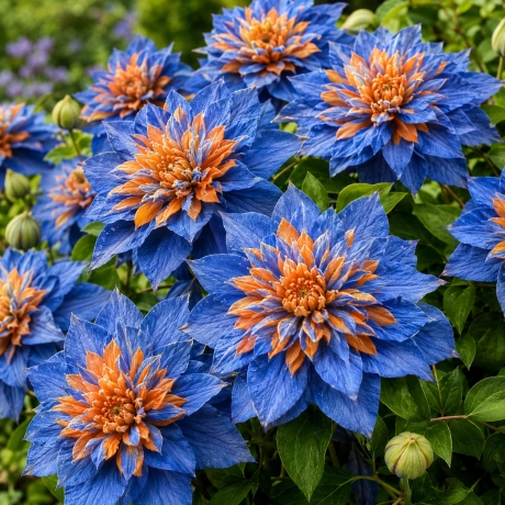 Clematis Blue Orange Fantasy la Ghiveci