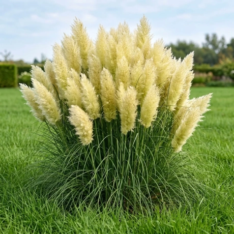 Iarbă de Pampas Cortaderia Selloana Crem la Ghiveci