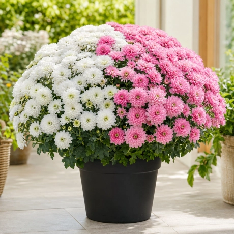 Crizantema Bicolora Pink Snow