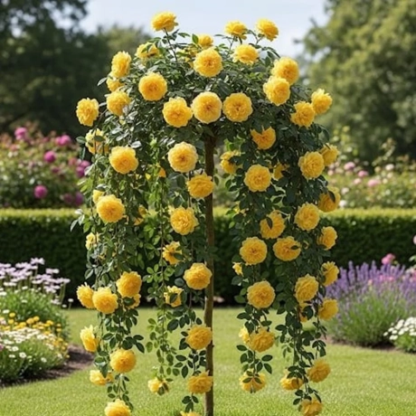 Trandafir Pomisor Curgator Galben la Ghiveci