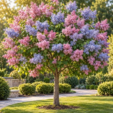 Liliac Roz cu Albastru 