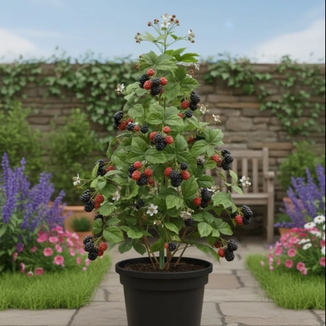 Arbust Fructifer - Mur Tufa Black Satin la Ghiveci