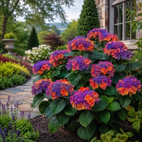 Hortensia Hydrangea Macrophylla Bicolor  - Electric Amber