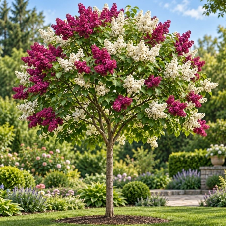 Liliac Altoit - Roz cu Alb