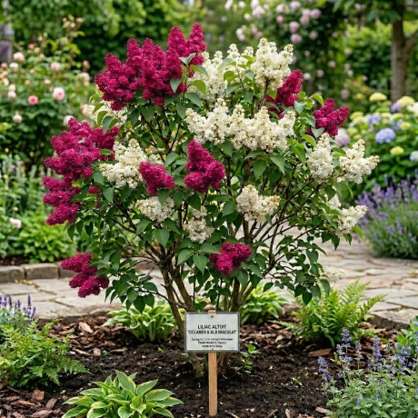 Liliac Altoit - Roz cu Alb