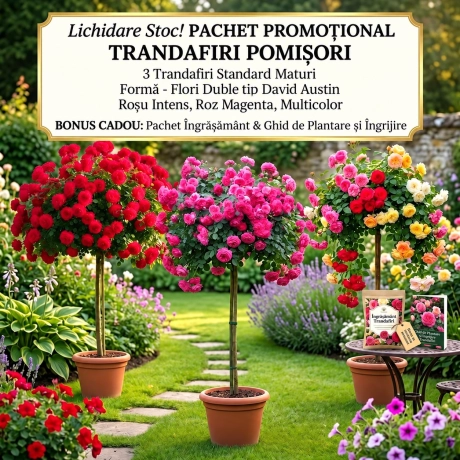Pachet Trio Trandafiri Pomisor - Lichidare Stoc