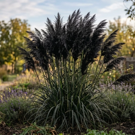 Iarba de Pampas Neagra la Ghiveci
