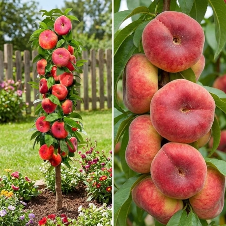 Pom Fructifer - Piersic plat columnar Little Pinocchio - Anul 4 cu Radacina Nuda