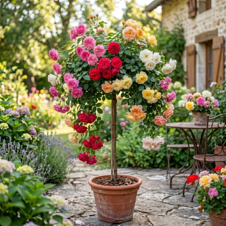 Trandafir Pomisor Plangator  Multicolor