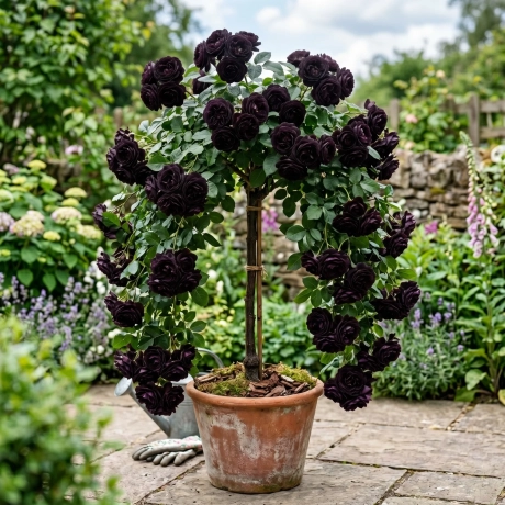 Trandafir Pomisor Negru Curgator - La Ghiveci