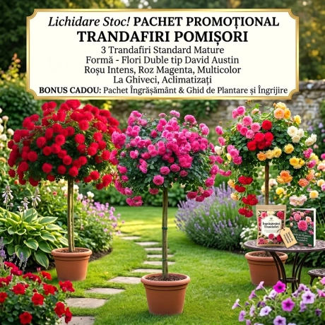 Pachet Trio Trandafiri Pomisor - Lichidare Stoc