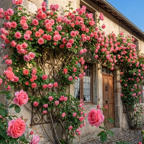 Trandafir urcator Pink Pearls -  la Ghiveci