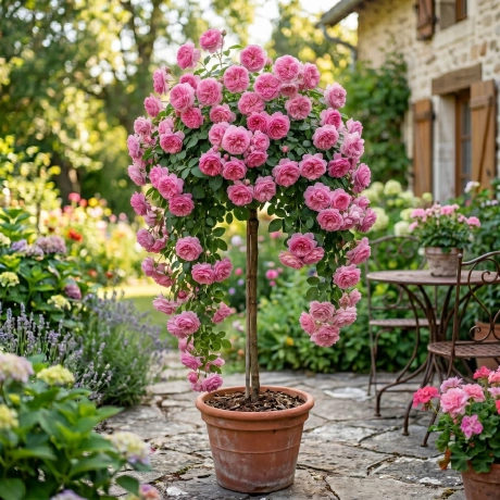 Trandafir Pomisor Plangator Pink