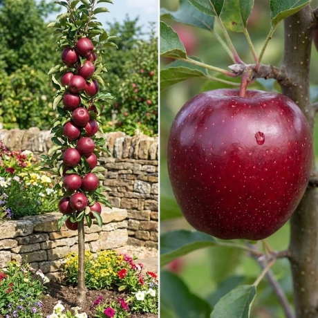 Pom Fructifer - Mar Columnar Red River - Anul 4 cu Radacina Nuda