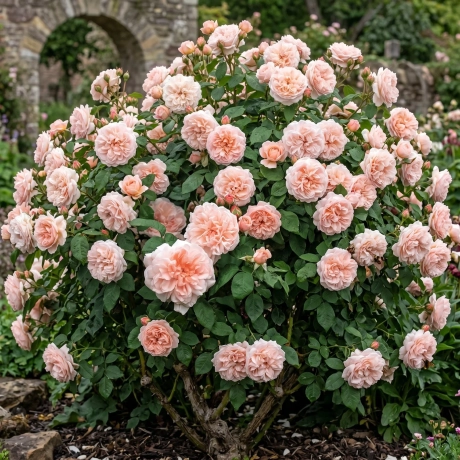 Trandafir David Austin - Eglantyne -  la Ghiveci