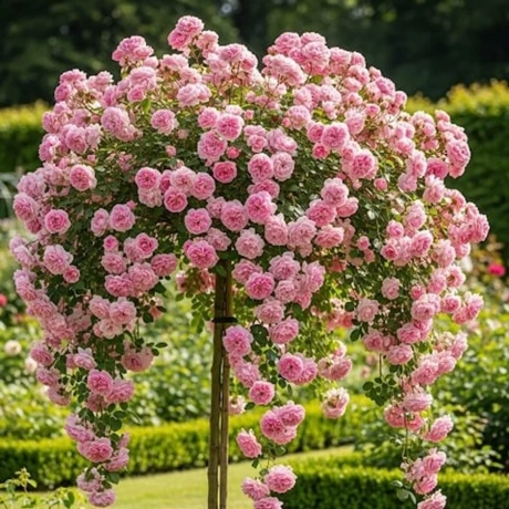 Trandafir Pomisor Curgator Roz la Ghiveci