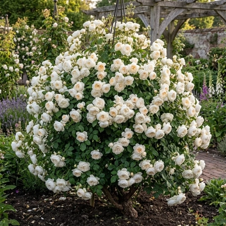 Trandafiri David Austin Ice -  la Ghiveci