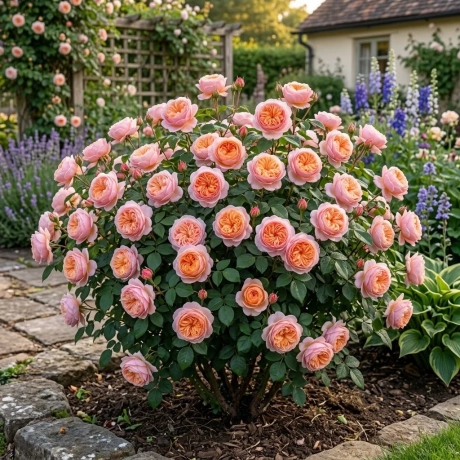 Trandafiri David Austin Light Orange -  la Ghiveci