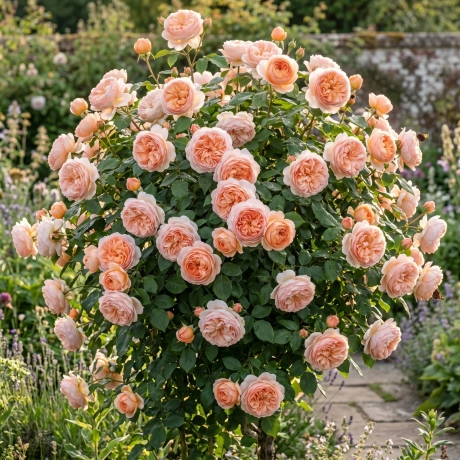 Trandafir David Austin - Abraham Darby -  la Ghiveci