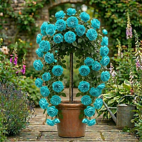 Trandafir Pomisor Curgator Turcoaz -  Radacina Impachetata